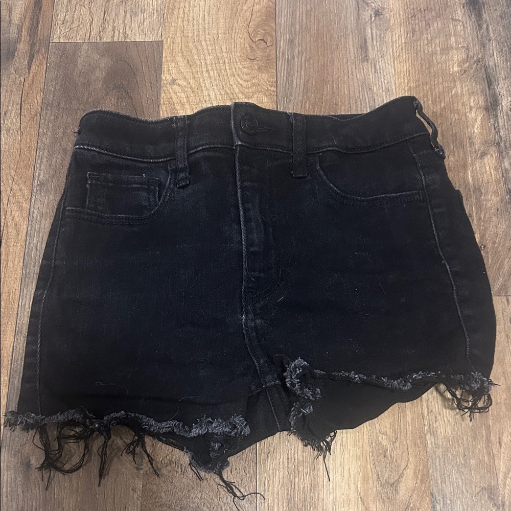 Black Denim Hollister Women Shorts